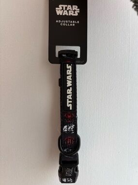 Star Wars Black & Red Adjustable Dog Collar - Branded Nylon medium
